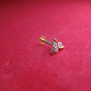 3 Stone Diamond Nosepin