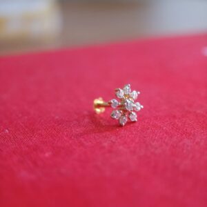 9 Stone Diamond Nosepin