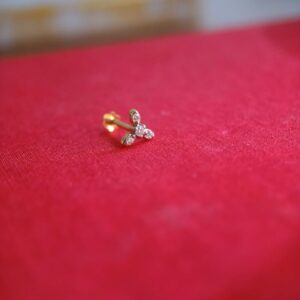 4 Stone Diamond Nosepin